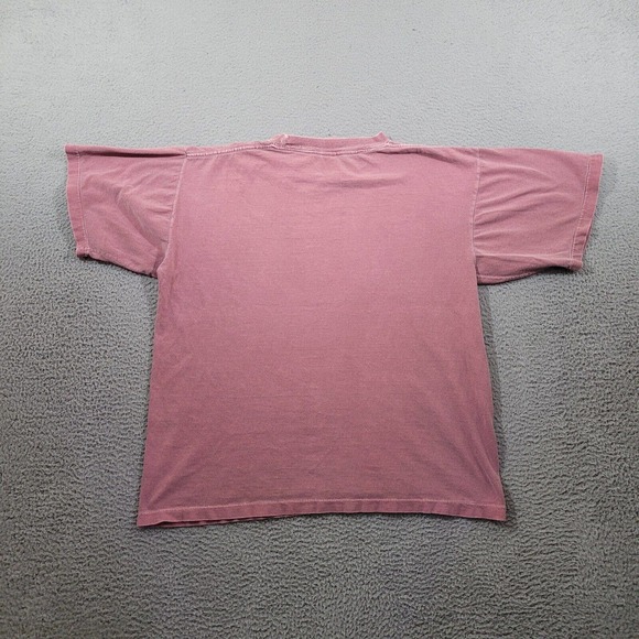 VTG Bikinis & Martinis Shirt Mens Large Pink Solid Crew Neck Logo Casual Tee USA - Picture 9 of 12